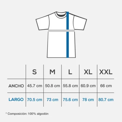 tabla de guia de tallas