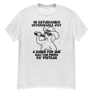 camiseta blanca ni estudiando veterinaria