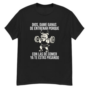 frases chistosas de gym camiseta negra