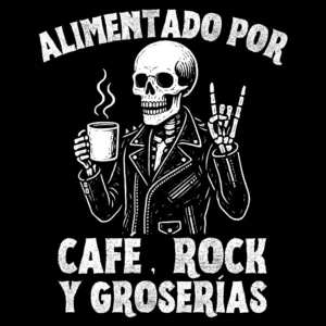 diseño playera calavera rockera