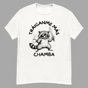 playera blanca mapache estresado meme