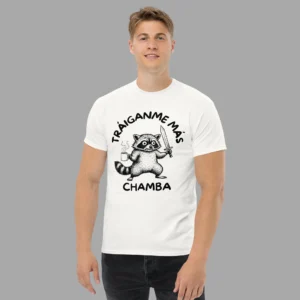 playera mapache estresado meme hombre