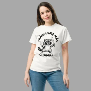 playera mapache estresado meme mujer