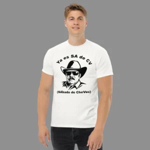 playera blanca señor ranchero meme hombre