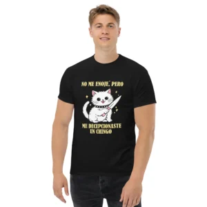 playera gato con cuchillo meme hombre