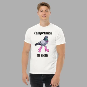 playera paloma compermisa meme hombre